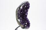 Amethyst Geode With Metal Stand - Uruguay #306889-3